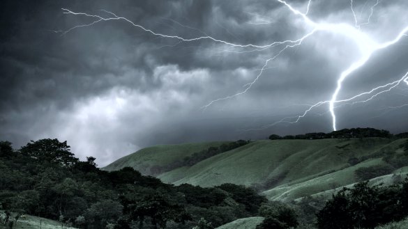 Tempestade de raios desastres naturais